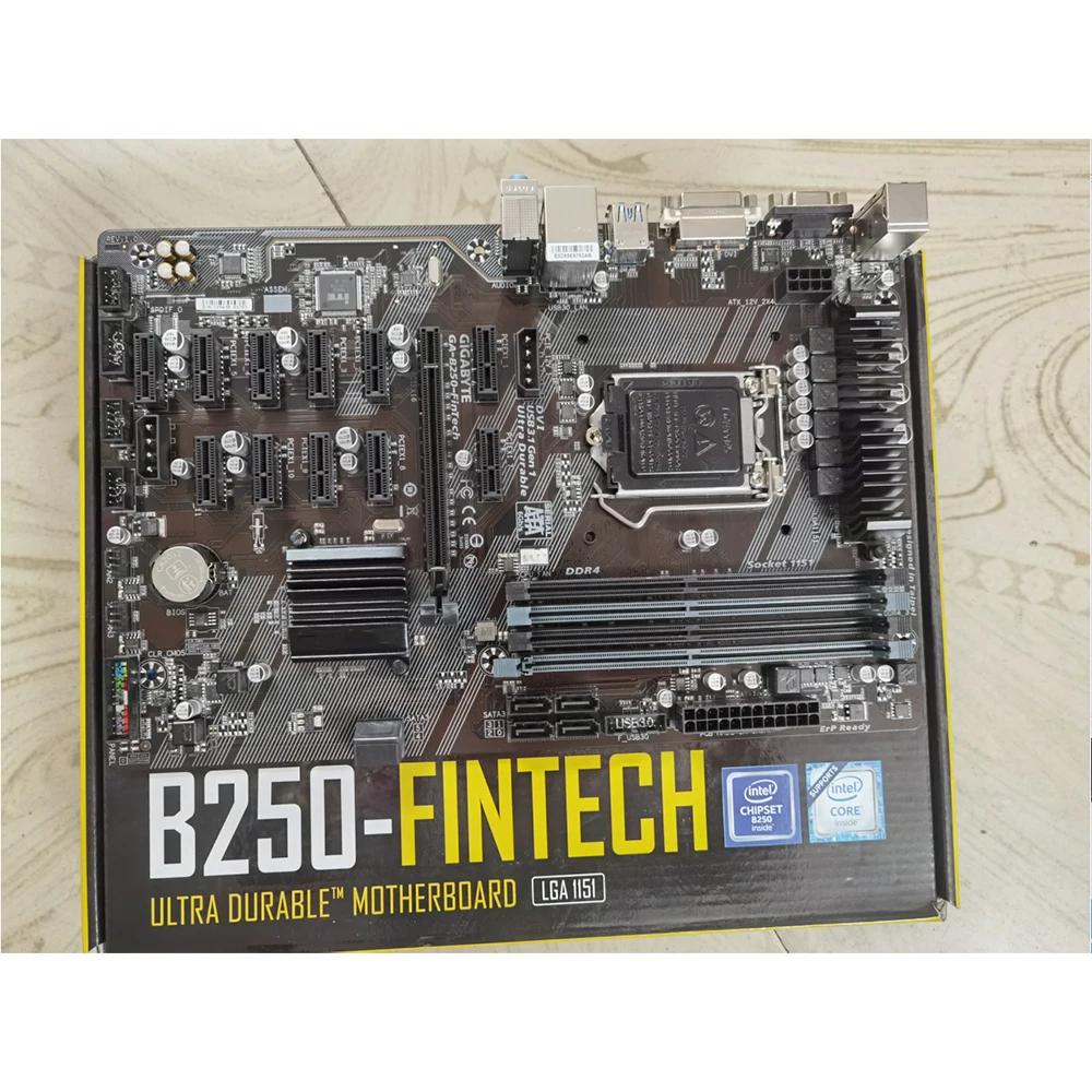 For GA-B250-FINTECH B250-FINTECH 1151 DDR4 Mining Motherboard 12PCI-E 4 For GA-B250-FINTECH B250-FINTECH 1151 DDR4 Mining Motherboard 12PCI-E - Image 2