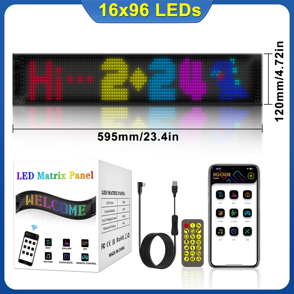 16x96 LEDs 12x60 CM