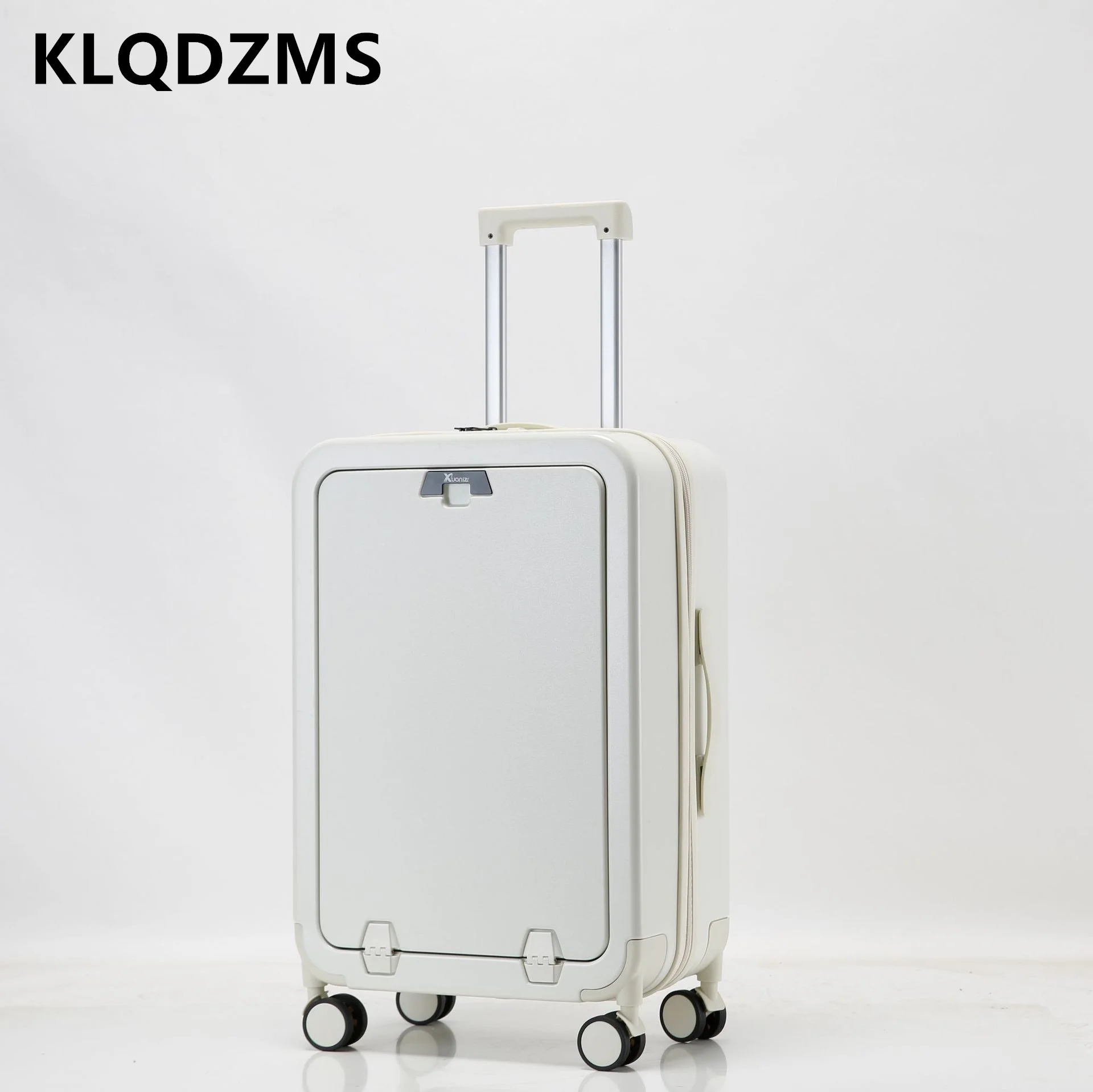 

KLQDZMS 20"22"24"26" Inch New Suitcase Front-opening Trolley Case with Laptop Strong and Durable Boarding Rolling Hand Luggage