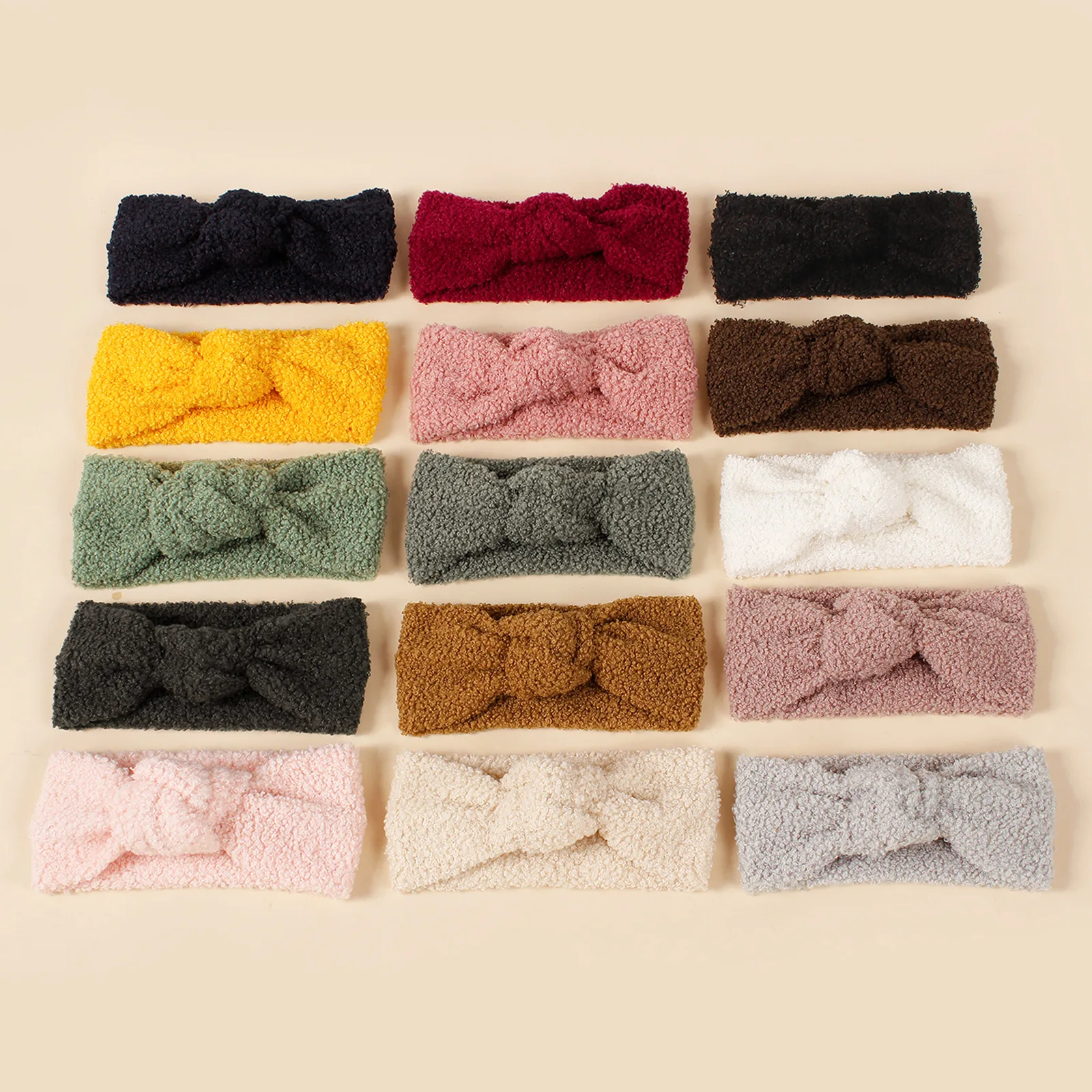 

Winter Headband for Baby Girls Hair Accessories Cashmere Fabric Head Wrap Soft Twist Knot Turban Ear Warmer Vintage Hairbands