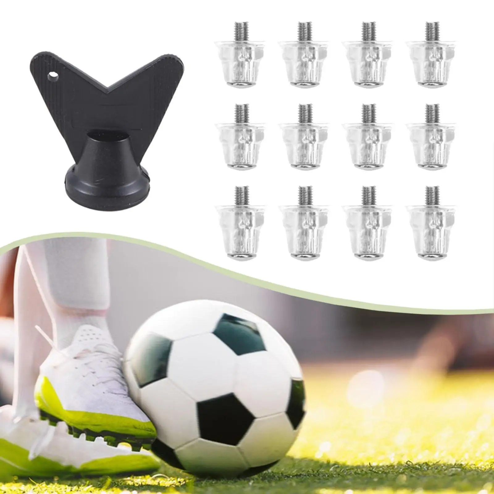 금속 축구화 스터드 교체용 M5 나사산 축구화 클리트 (야외 경기 훈련용)