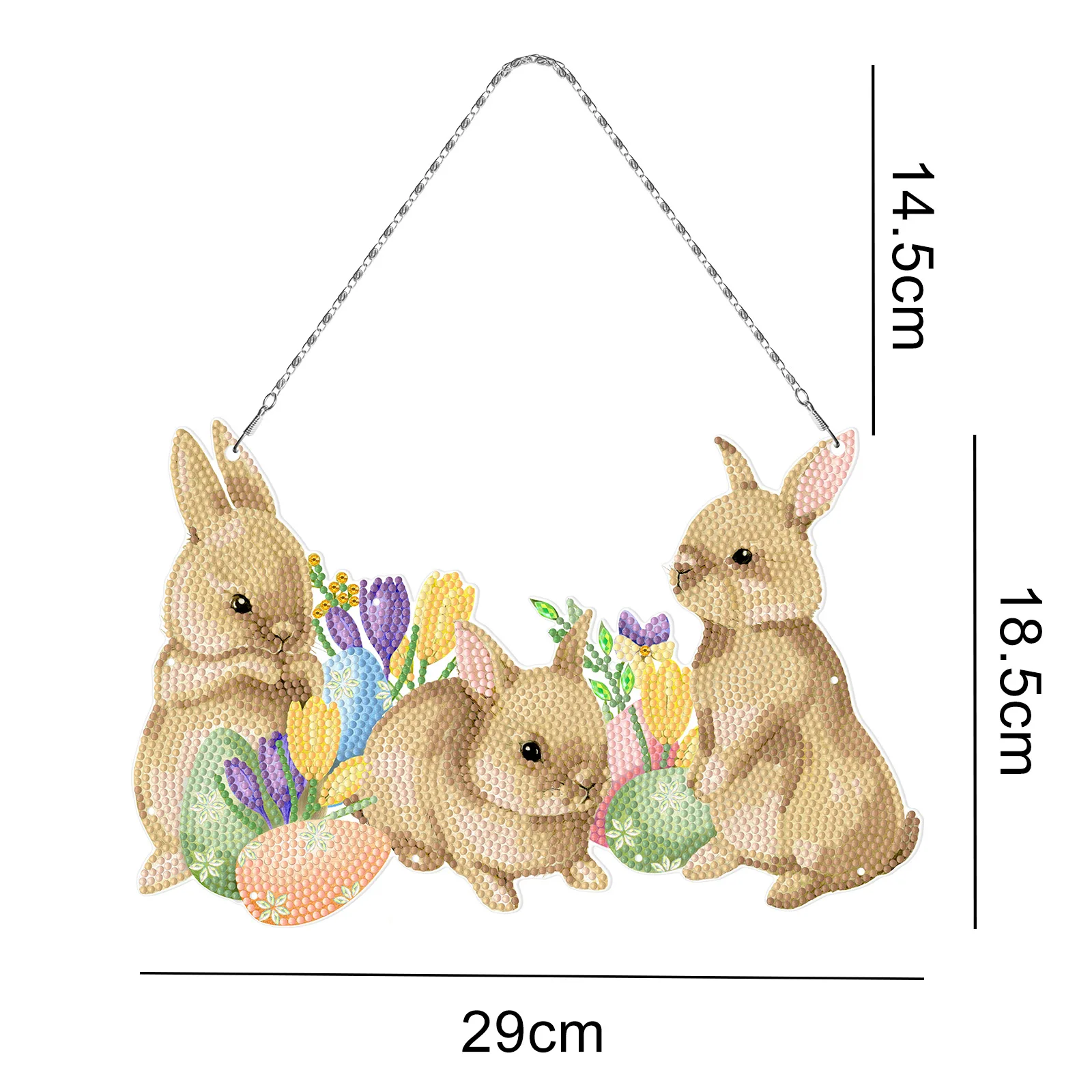 5d Diy Diamond Painting Easter Decoration Rabbit Easter Eggs With Stand  Wall Decor Entrance