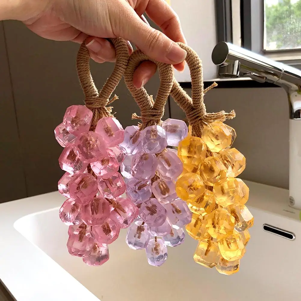 Grape Handmade Soap Natural DIY Crystal Soap Fruit Aroma Scented Creative Gift for Home Fragrance Friend Gift Bathroom