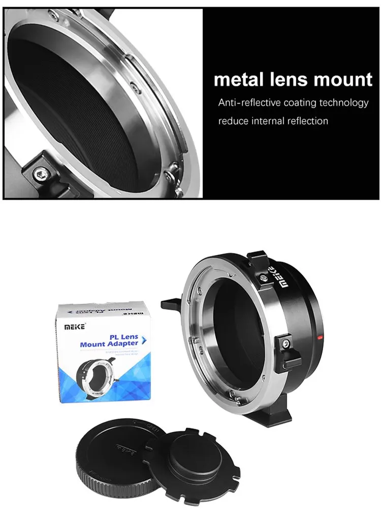 Meike PLTL/PLTRF/PLTE PL-E PL-RF PL-L Lens Adapter Ring For Arri PL-Mount Lens T