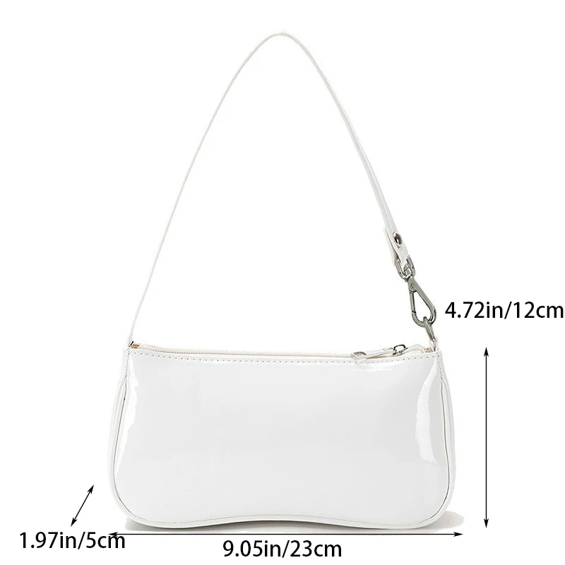 Retro Solid Color PU Leather Shoulder Bag Fashionable Women's Casual Designer Hobo Underarm Bag Handbag
