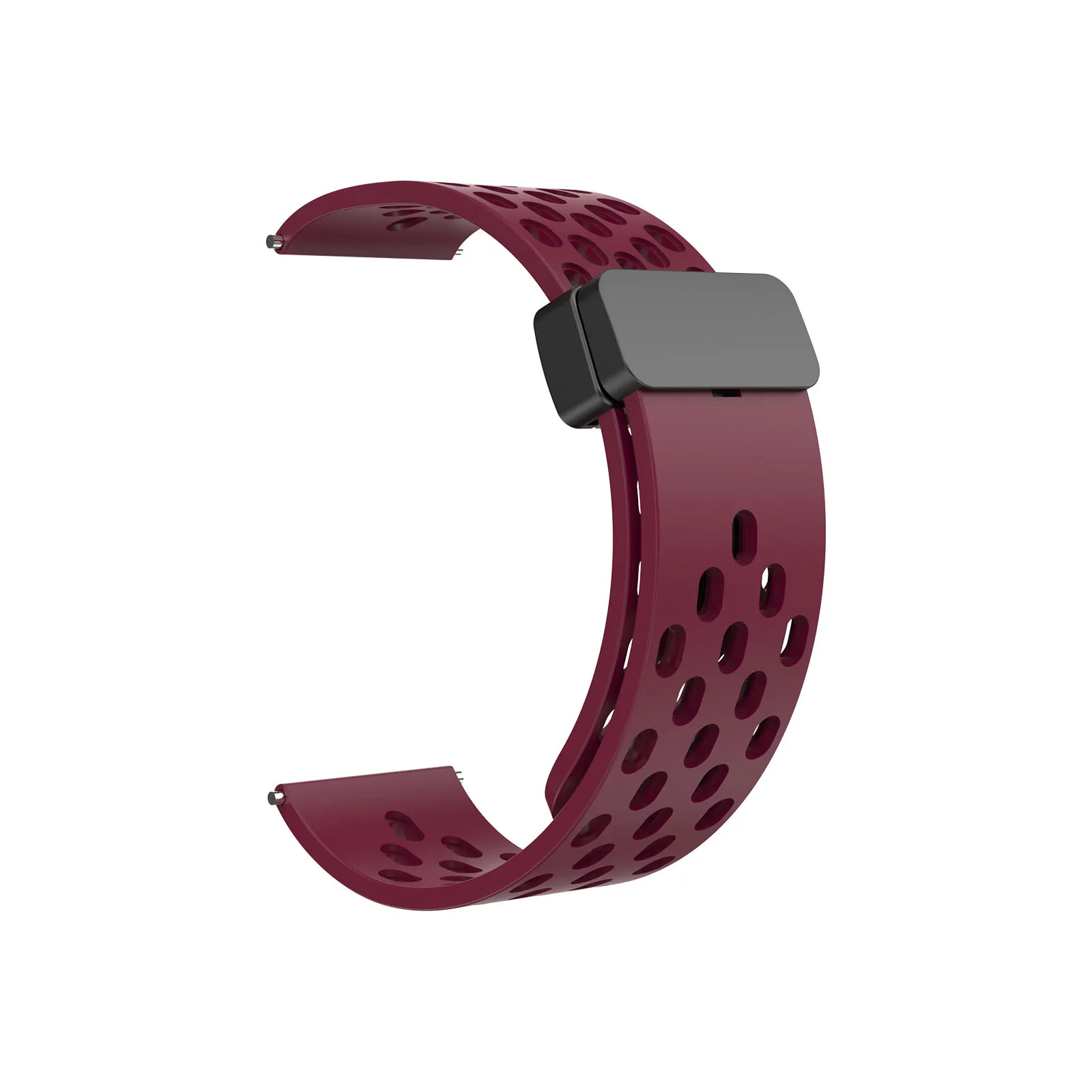 Versatile Silicone Strap with Magnetic Closure for Smartwatches - Available in Multiple Sizes