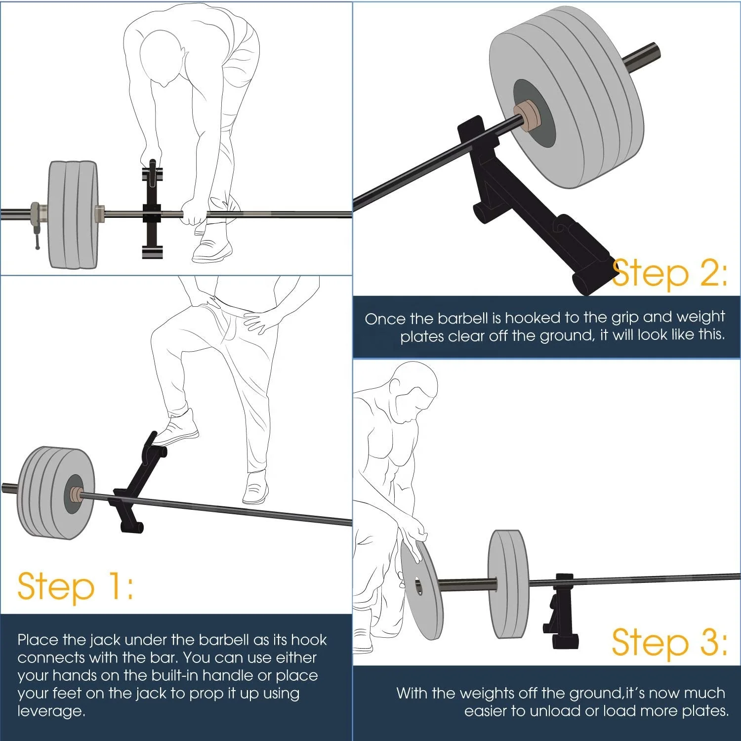 Mini Deadlift Barbell Jack Push-ups Stands Barbell Stand with Extra Handle