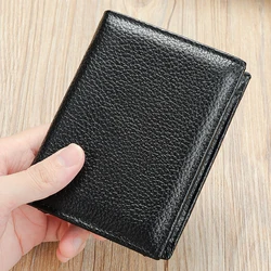 Luxurious Handcrafted Leather Wallet with Anti - Theft Cash Clip and Spacious Design (1153 - black)
