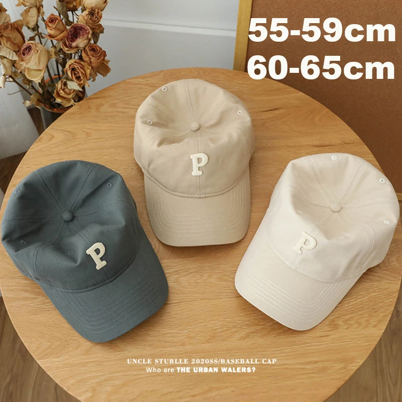 Extra Large Baseball Cap for Woman Man Solid Color Cotton Soft Crwon Unisex  Baseball Cap Man Hats 60-65cm