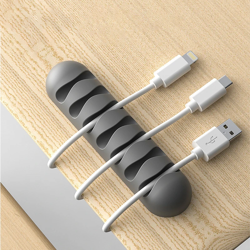 Cable organizer cable clip Silicone Cable Clips Flexible Cable Holders USB Headphone Mouse Clips Headphones Intelligent Wire Organizer