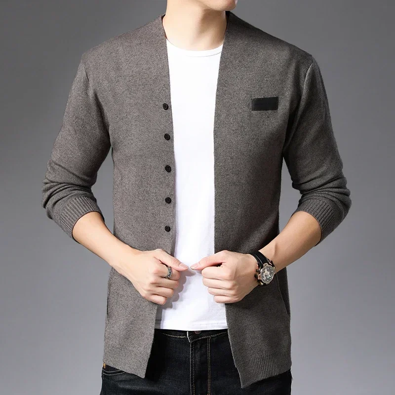 

Fit Fashion Autumn Casual Brand Sweater New Men Cardigan Coats Knit Mens 2022 Knitted Men's Solid Clothing Slim