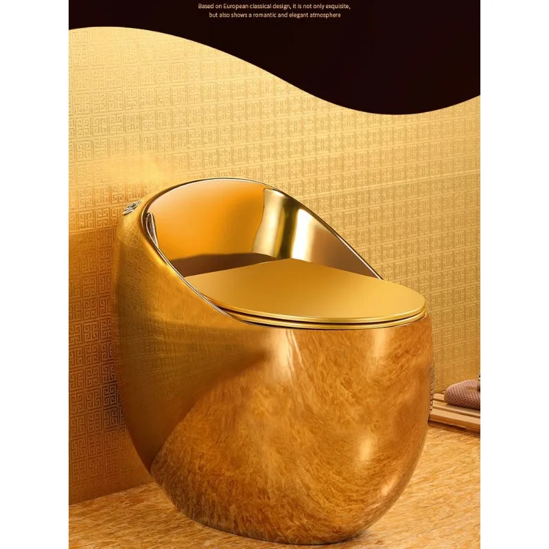 

Personalized and creative egg toilet European gold-plated color