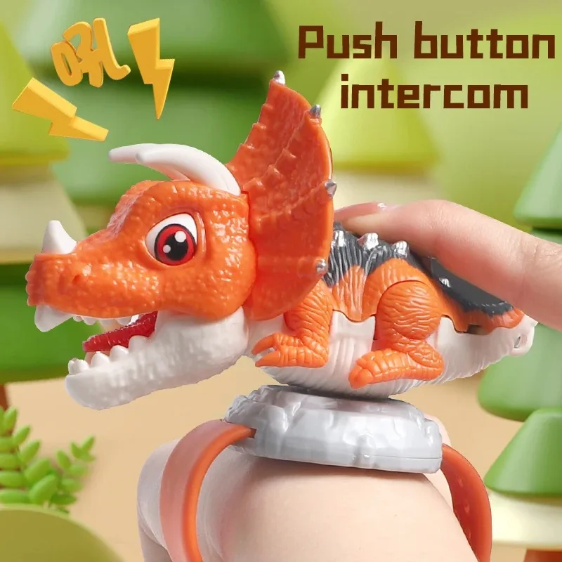 2PCS Dinosaur Walkie Talkie Watch-Style Wireless Interphone Children Education Toys for Kids Camping outdoor Interactive gift 3