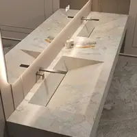 ชุดอ่างล้างหน้าหินไร้รอยต่อ, ตู้ห้องน้ำแบบชิ้นเดียว, อ่างล้างหน้าเดี่ยว/คู่, ทนต่อคราบสกปรกและทนทาน, ปรับแต่งได้ 1