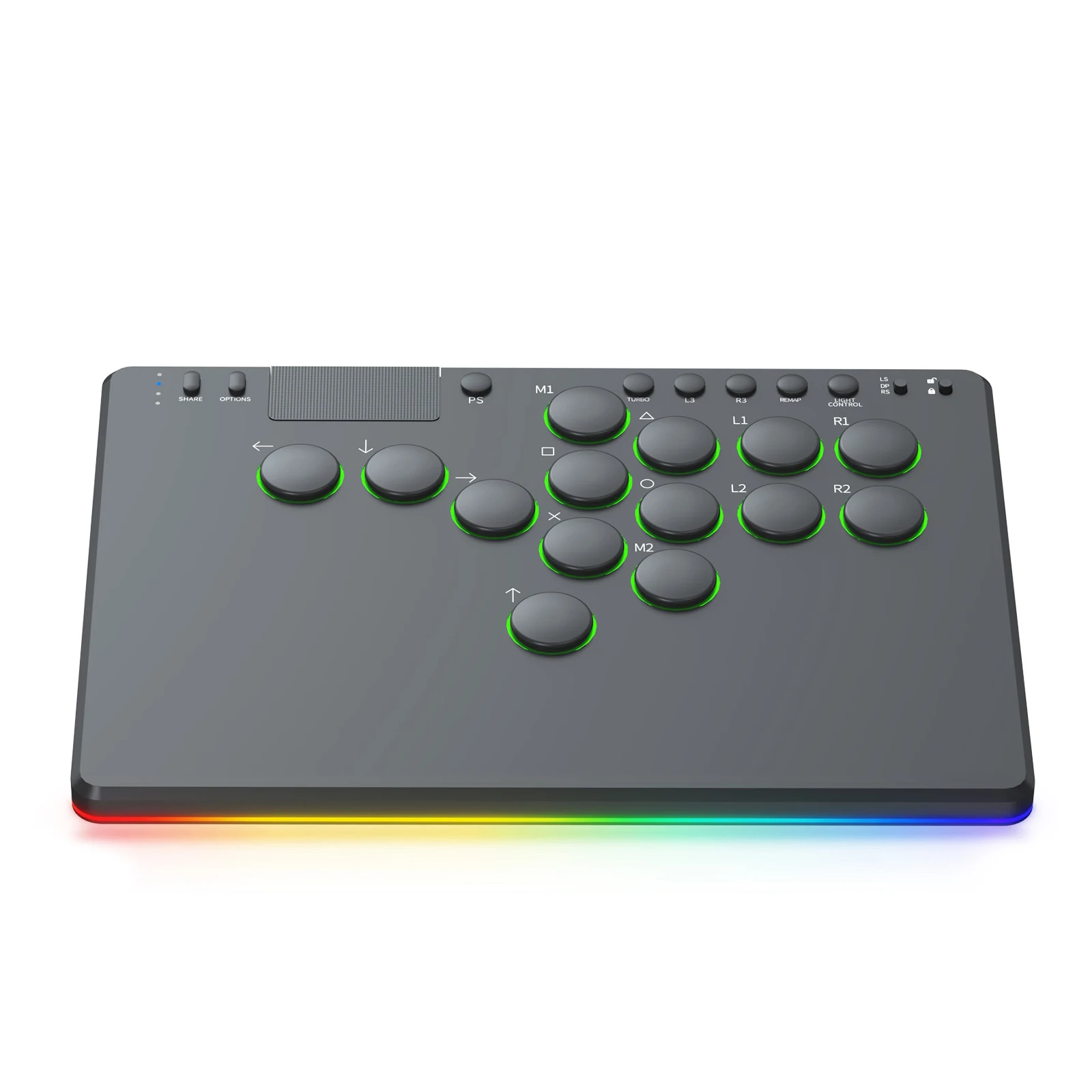 14키 올버튼 아케이드 컨트롤러(RGB 레버리스 아케이드 스틱 포함)는 스위치/플레이스테이션 4/PC 게임용 핫스왑을 지원합니다.