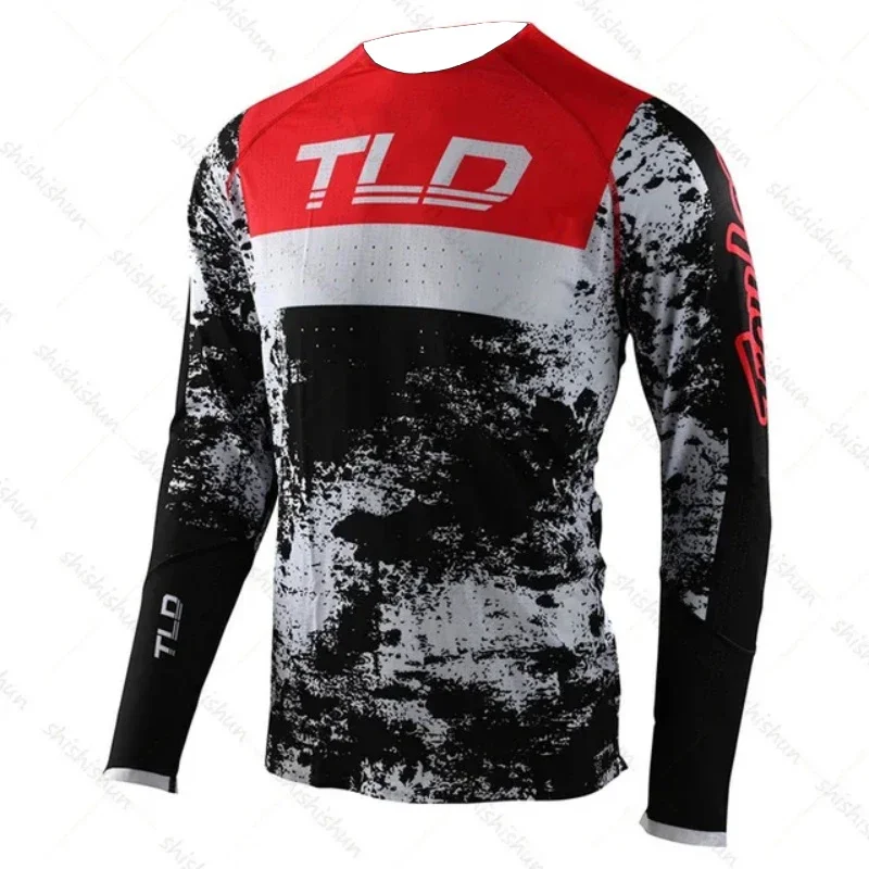 25 Cross-country Motorcycle Long-sleeved T-shirt, Mountain Enduro Men's Downhill Jacket, BMX Cycling Suit, DH Enduro MTB Shirt