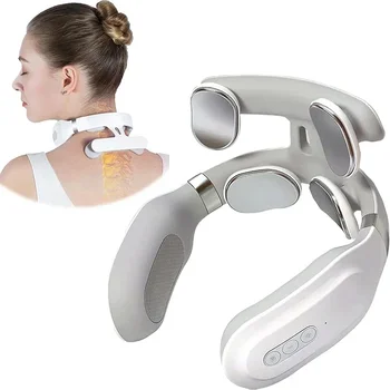 Advanced Neck Massage Machine for Head & Neck Comfort with Heating, Breathing Light, Vibration, and Hot Compress Features 1