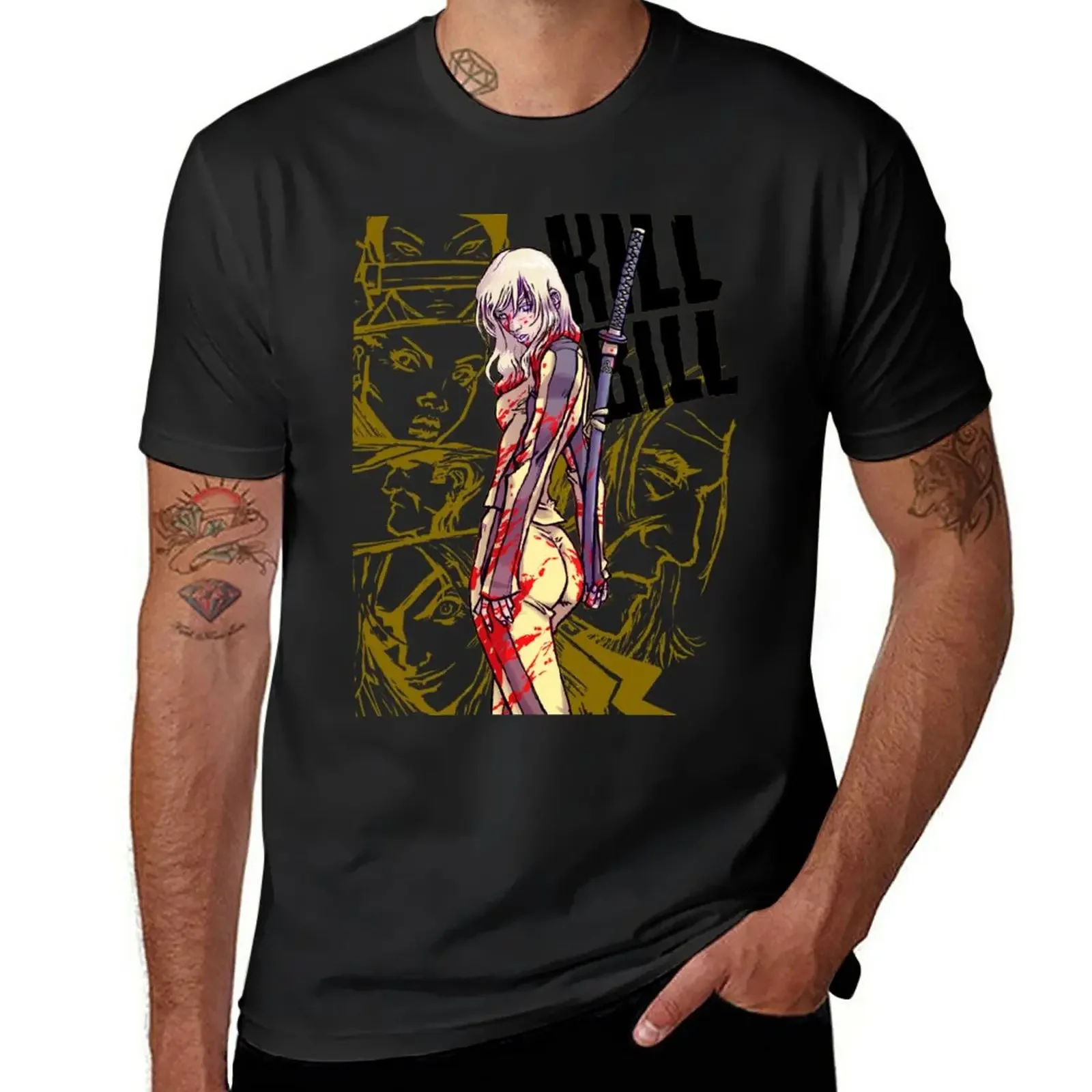 

kill bill T-Shirt summer top graphics plain mens graphic t-shirts hip hop