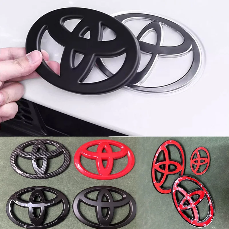 سيارة الجبهة الخلفية شعار السيارات مصبغة شعار ملصق اكسسوارات لتويوتا غازو سباق كورولا TRD Rav4 أوريس كامري يارس حقوق الإنسان سيينا