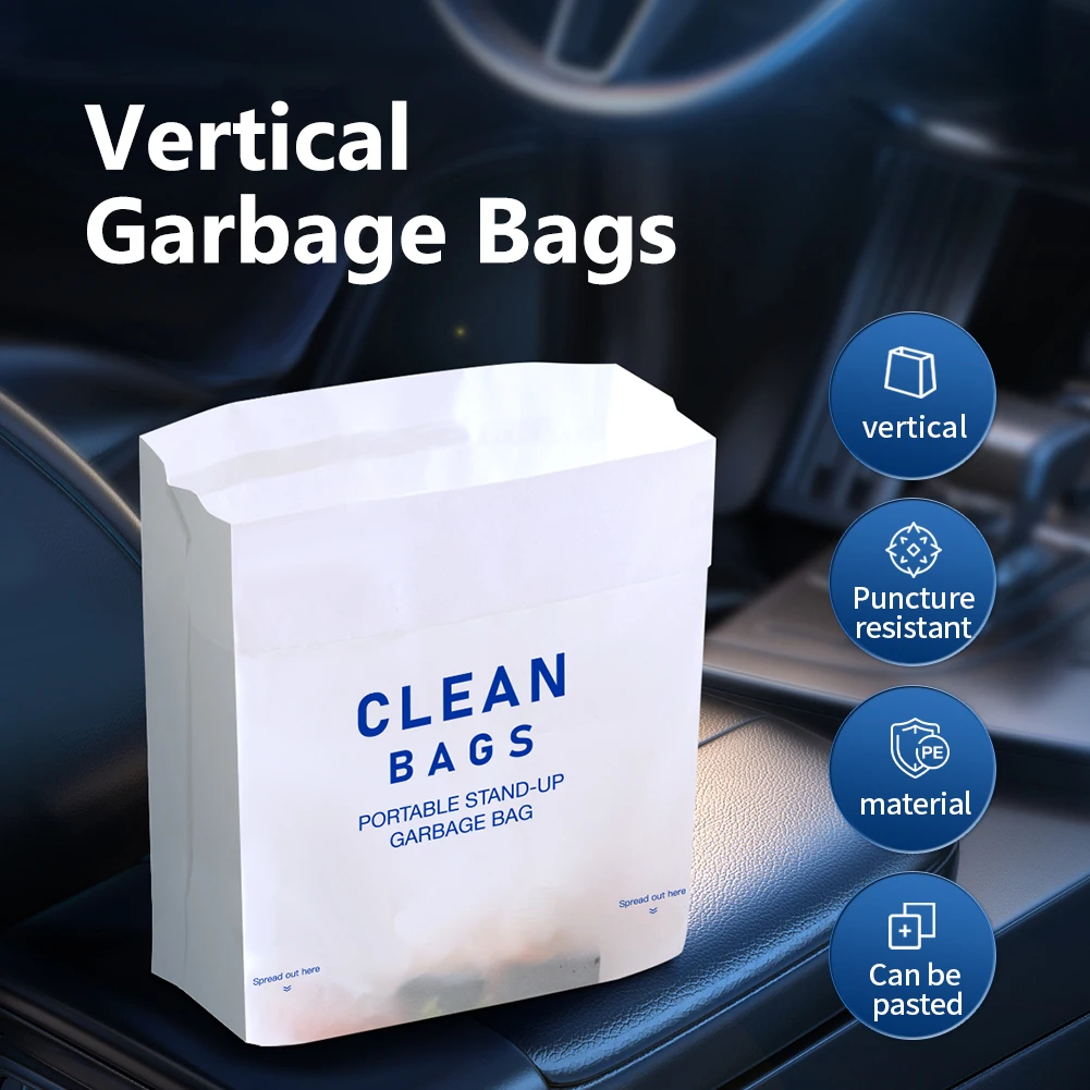 Car Trash Bag Disposable Self-Adhesive Garbage Can Auto Seat Back Hanging Trash Bag Office Kitchen Garbage Storage 20 PCS trash bags disposable trash bags garbage bags