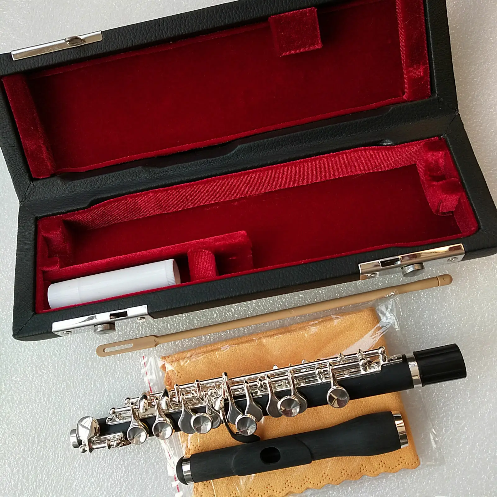 

Excellent Piccolo C Key Silver Plated Nice Sound Composite Wood