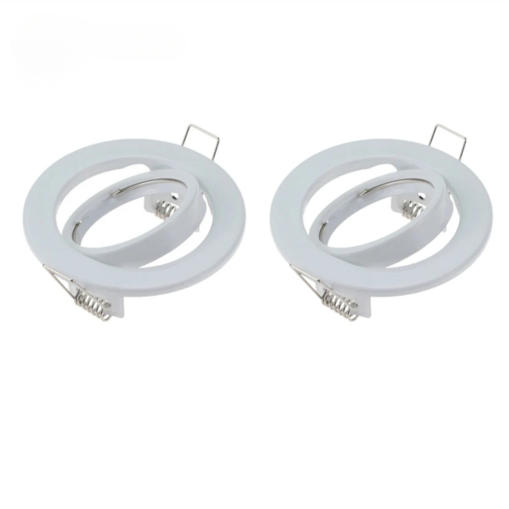 

2pcs Spot Light Round White Black Stand MR16 Light Embedded GU10 Downlight Panel LED Housing Halogen Light Fixture
