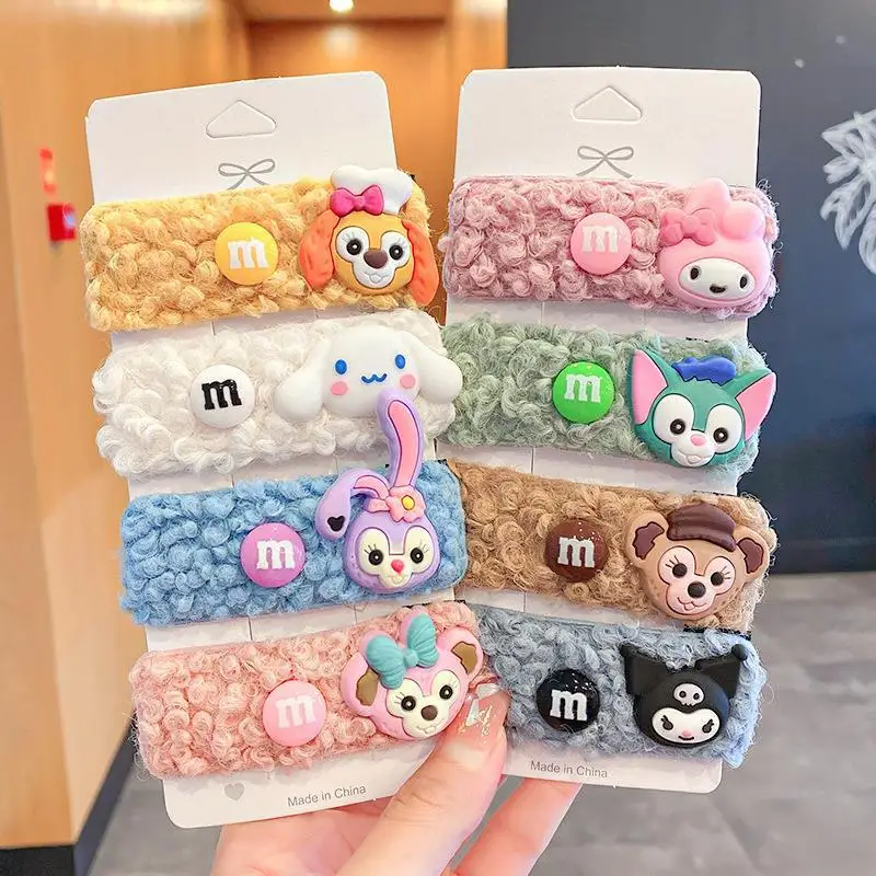 

Sanrio Kuromi Hair Accessories Action Anime Figures Hello Kitty Originality Hair Accessories Cute Cartoon Ornament Children Gift