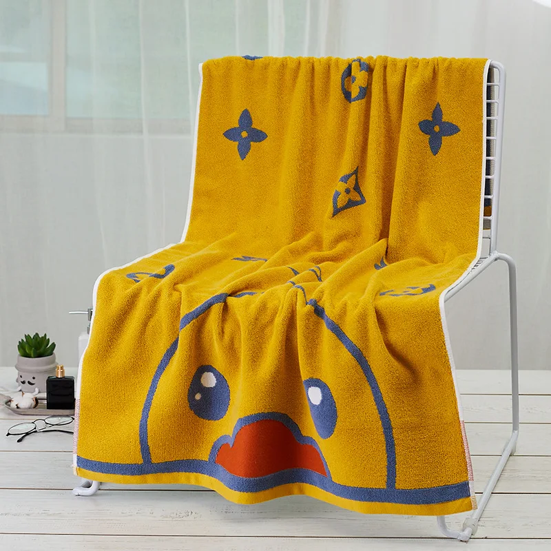 Cartoon Yellow Duck 70x140cm Quick-drying towel Absorbent Beach Bath Towel Children Home Thick Bath Towels for Adults Face Towel