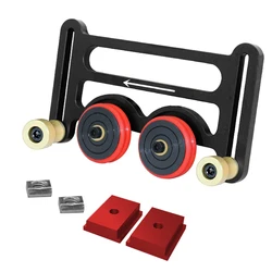 Woodworking Tools Pressing Feeder Roller Feeder Adjustable Aluminum Alloy Black Double Bearing Wheel Rustproof