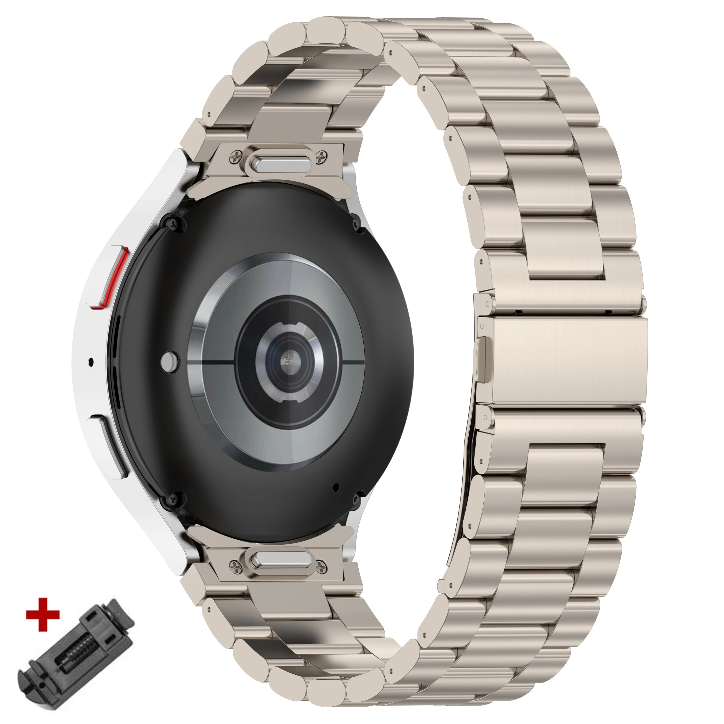 Titanium Color No Gaps Quick Fit Metal Watch Band Strap