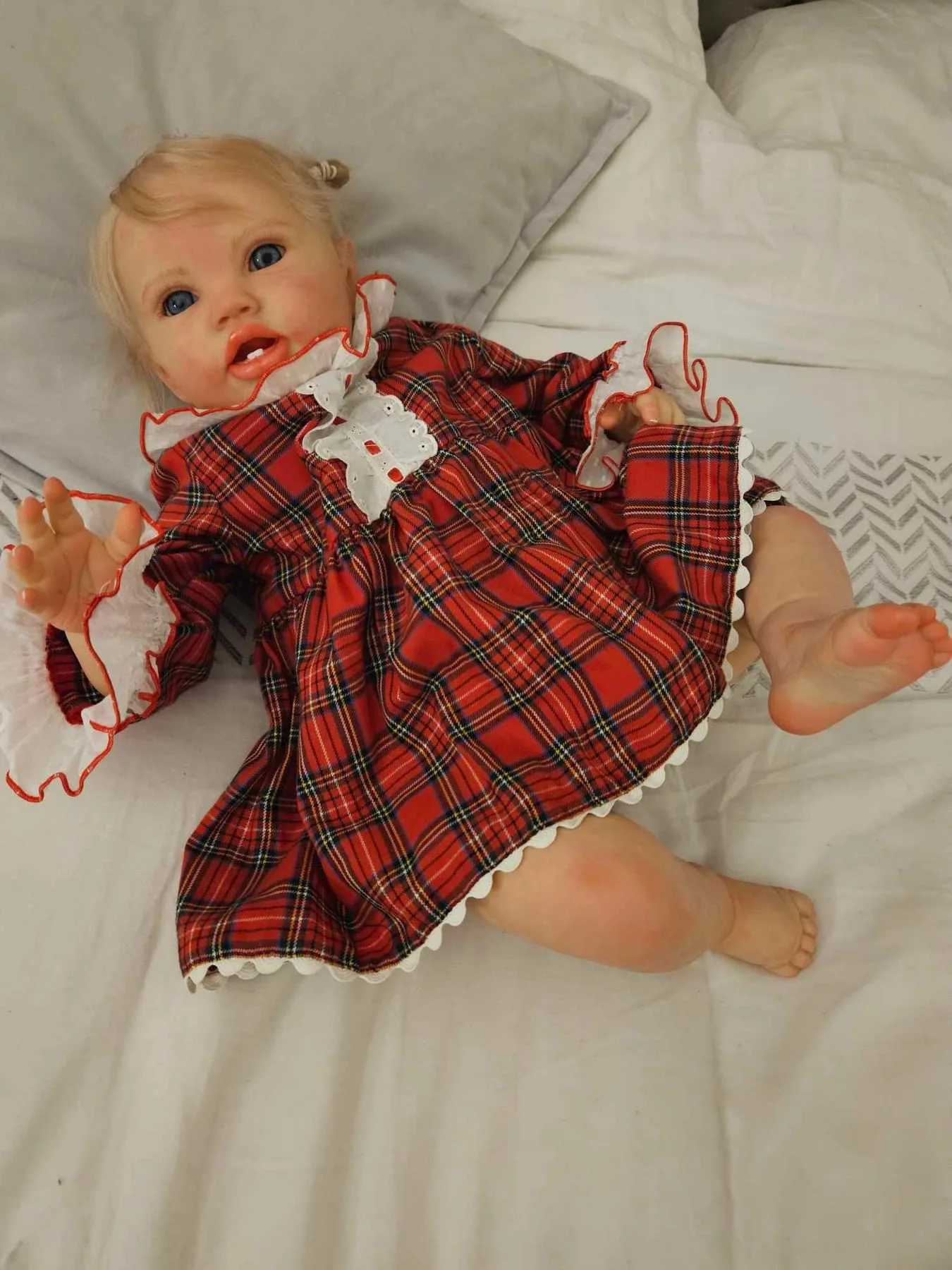24in Realistic Cute Lottie Reborn Newborn Girl Dolls Rooted Hair