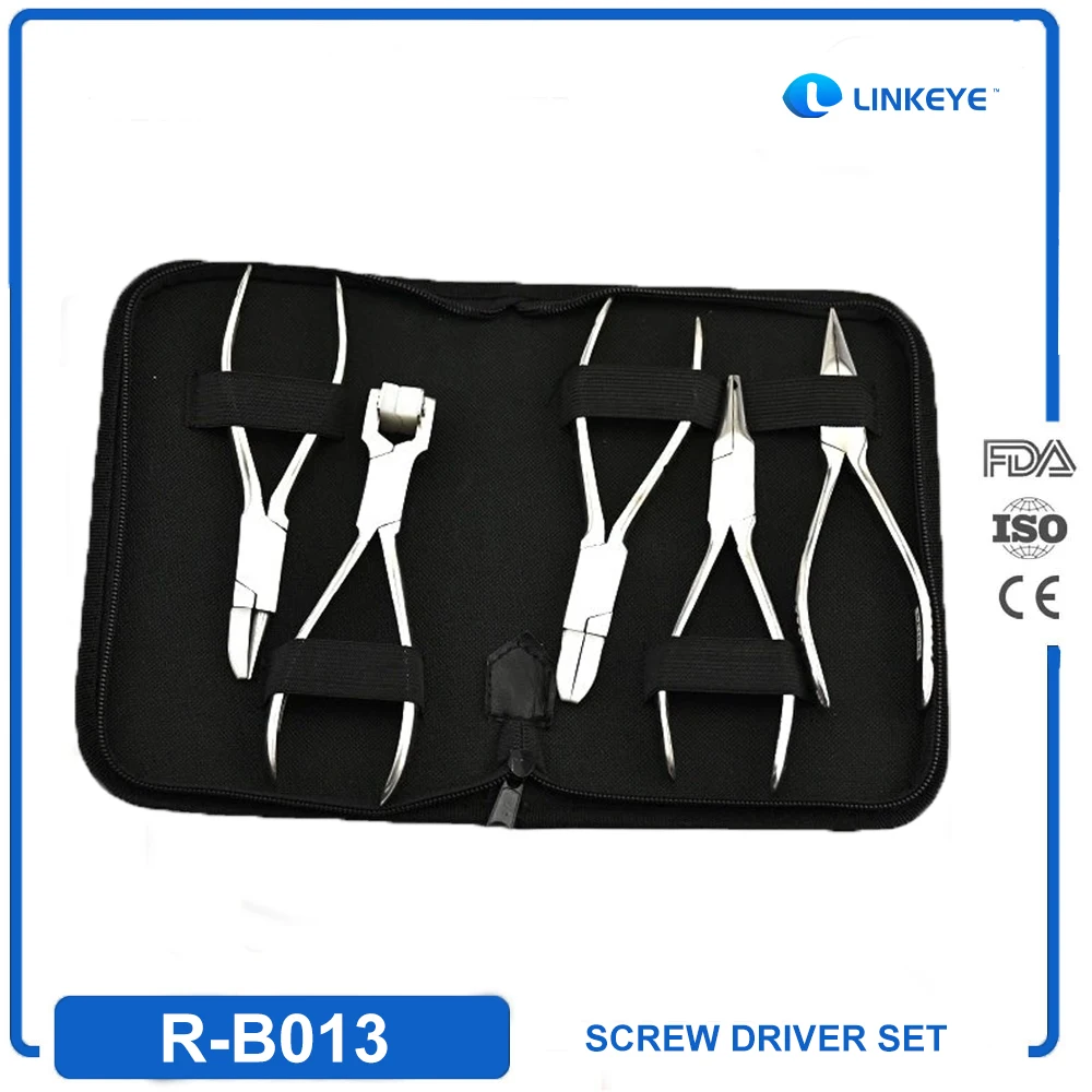 LINKEYE Pliers Set Eye Wear Glasses Repair Tools Glasses Frame Optical Tool Kit High Quality R-B013