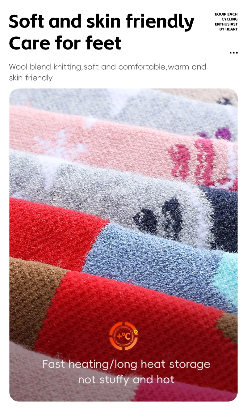 WEST BIKING Winter-Thermo-Skisocken für Kinder, Merinowolle, dick, warm, Sportsocken, Jungen, Mädchen, Radfahren, Skifahren, Kinder-Thermosocken – Detail 9