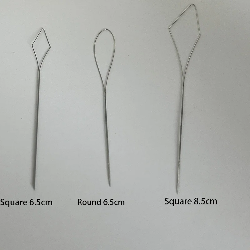 wig-Silk-top-injection-needle wig accessories loop-needles for inject hair on silk top 5pcs/Lot lace wig needles