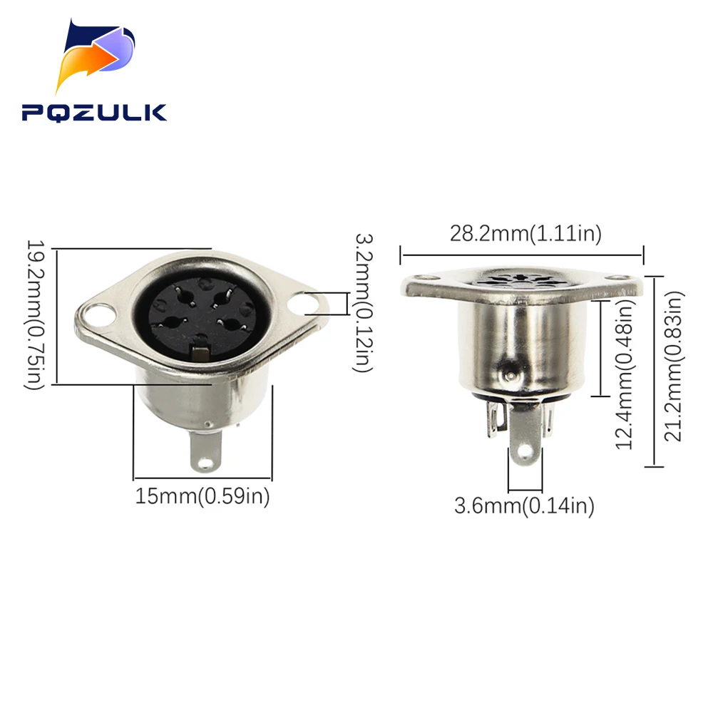 Sourcingmap® Montaggio A Pannello 8 Pin DIN Per Audio Connettore Circolare Telaio Presa - Foto 11