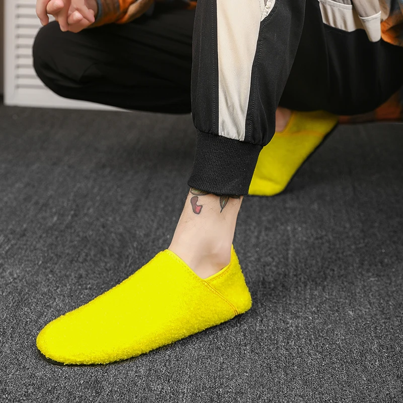 Men Winter Slippers Women Warm Shoes Soft Plush Flats Casual Shoes Male Loafers Lightweight Home Walking Couples Shoes Footwear 2