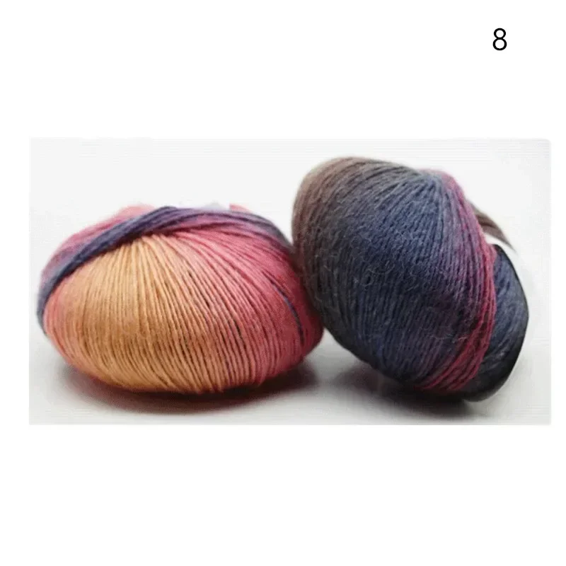 Description Picture 6 of item1 Rolls 50g/ball Rainbow Yarn Wool Crochet Yarn Fancy Lana Knitting Yarn Croche Laine Hand Knitting Colorful Soft Fine