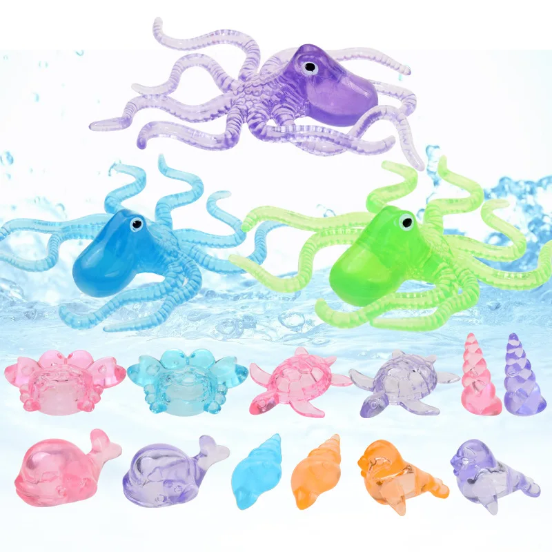 Underwater Glider Diving Toys 3/12pcs Children Summer Diving Toy Swimming Pool Underwater Octopus Shape Sea Animal Kids Training Water Game Gift Random Color