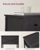 VASAGLE Nightstand, Side Table with Fabric Drawer, 24-Inch Tall End Table with Storage Shelf 5