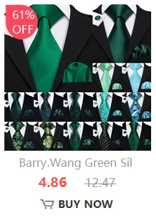 Barry Wang Jacquard-Herrenfliege, vorgebundene Fliege, Einstecktuch, Manschettenknöpfe, Set, Rot, Grün, Elfenbein, vorgebundene Fliege, Hochzeitsfeier – Detail 28