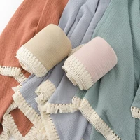 Cotton Gauze Baby Muslin Blanket Swaddle Blanket New Soft Tassels Newborn Receiving Blanket Wrap Baby Boy Girl Stroller Cover