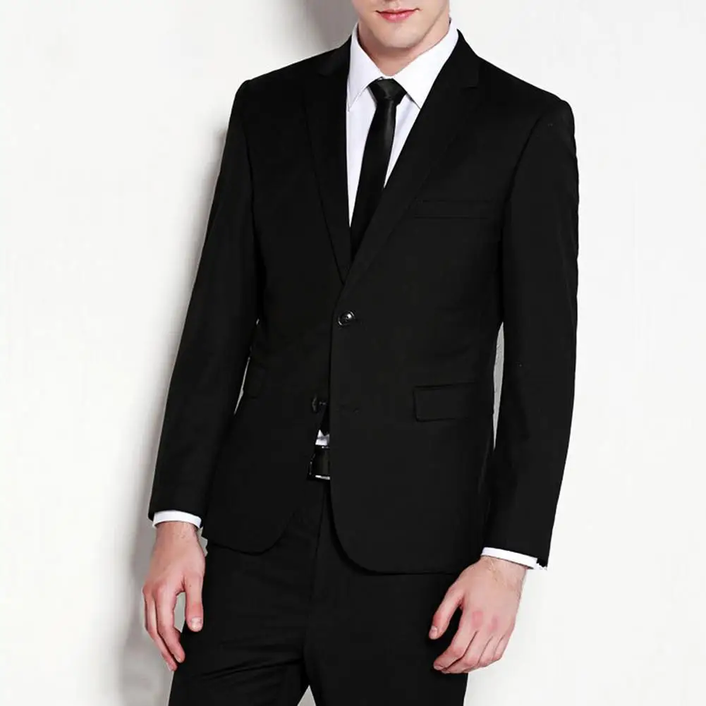 Business Men Blazer Coat Slim Suit Jacket Korean Style Casual Lapel Long Sleeve Solid Color Jackets for men chaquetas hombre