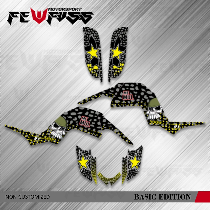 

Наклейки FEWFUSS с полным графическим рисунком, наклейки на задний план мотоцикла, с номером на заказ, для YAMAHA RAPTOR 660 660R