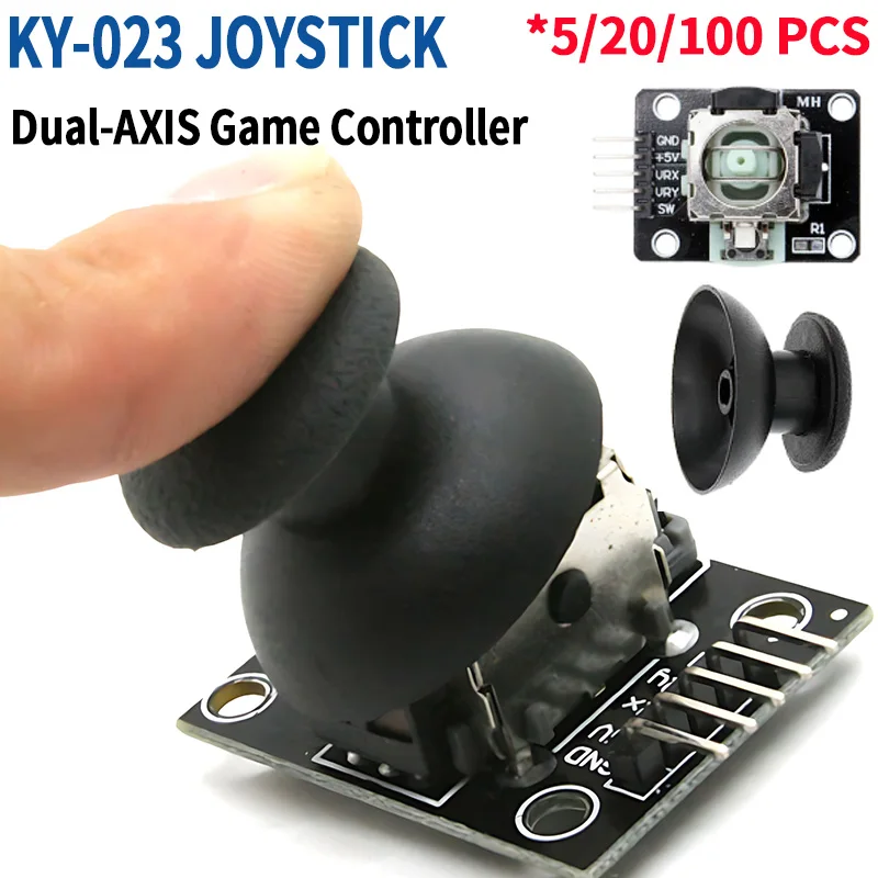 아두이노 이중 축 XY 조이스틱 모듈용 KY-023, 고품질 PS2 조이스틱 제어 레버 센서, 등급 4.9, 5, 20/100 개