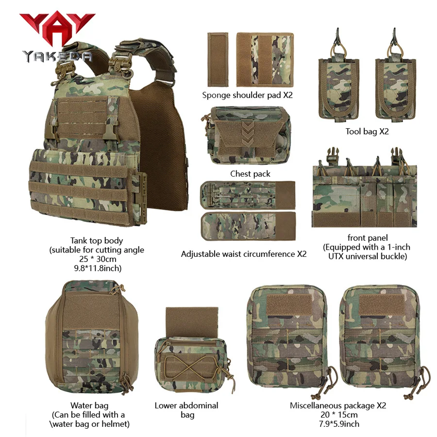 Camouflage Training Vest Outdoor Multi Functional Tactical Vest