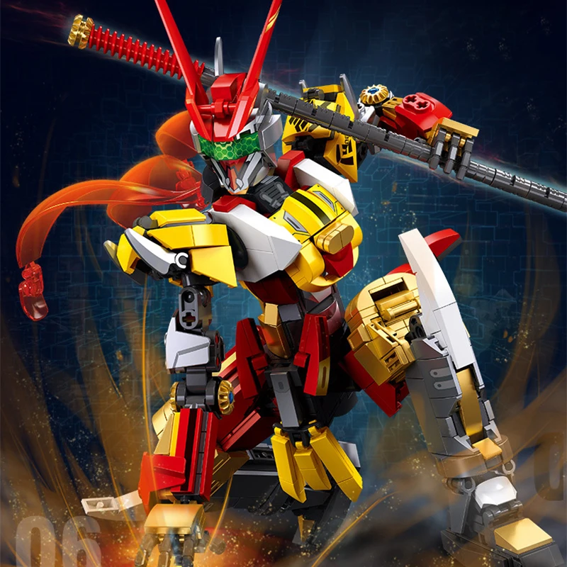 RG サムライ風ロボット模型 赤黒金 RG サムライ風ロボット模型 赤黒金