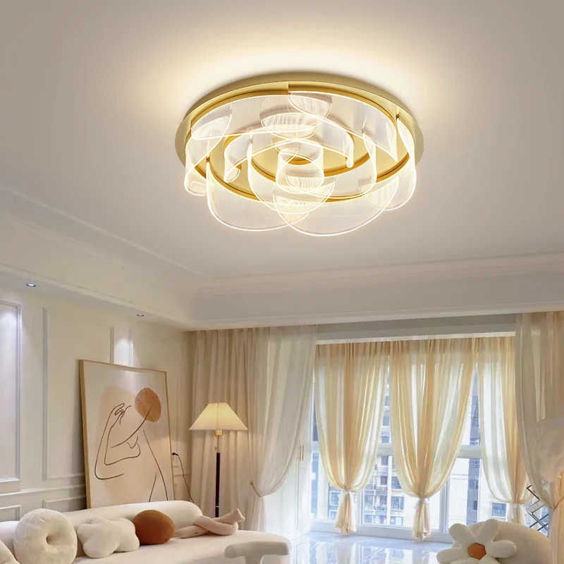 Lampadari moderni e minimalisti per soggiorno atmosfera Led lampada da soffitto con montaggio a incasso lampadario in oro per sala ristorante di lusso nordico