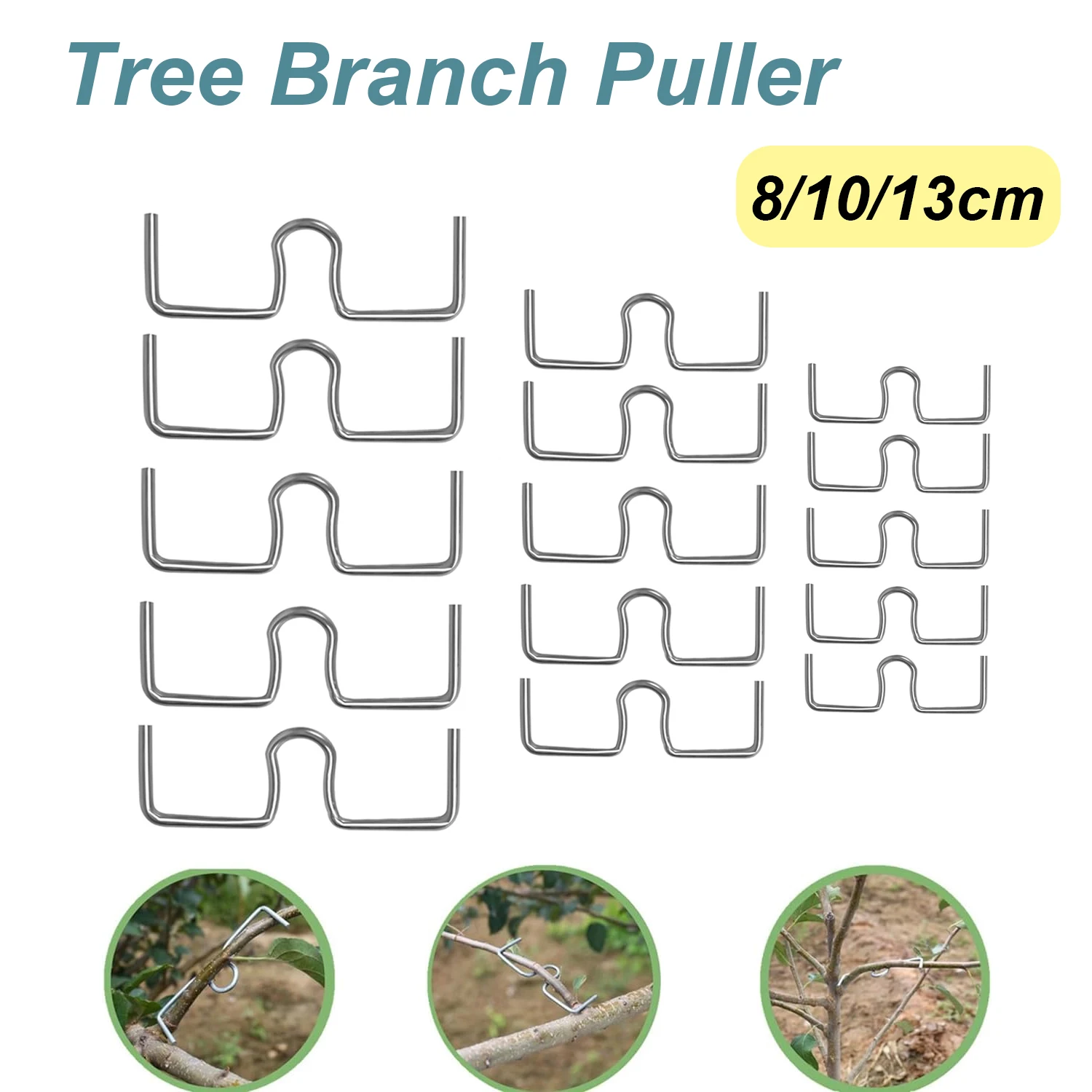 Fruit Tree Branch Shape Fixator Tree Branch Fixator Garden Yard Trees Support Holder Plants Vine Trainers M-Shaped Steel Wire Branch Bending Tools