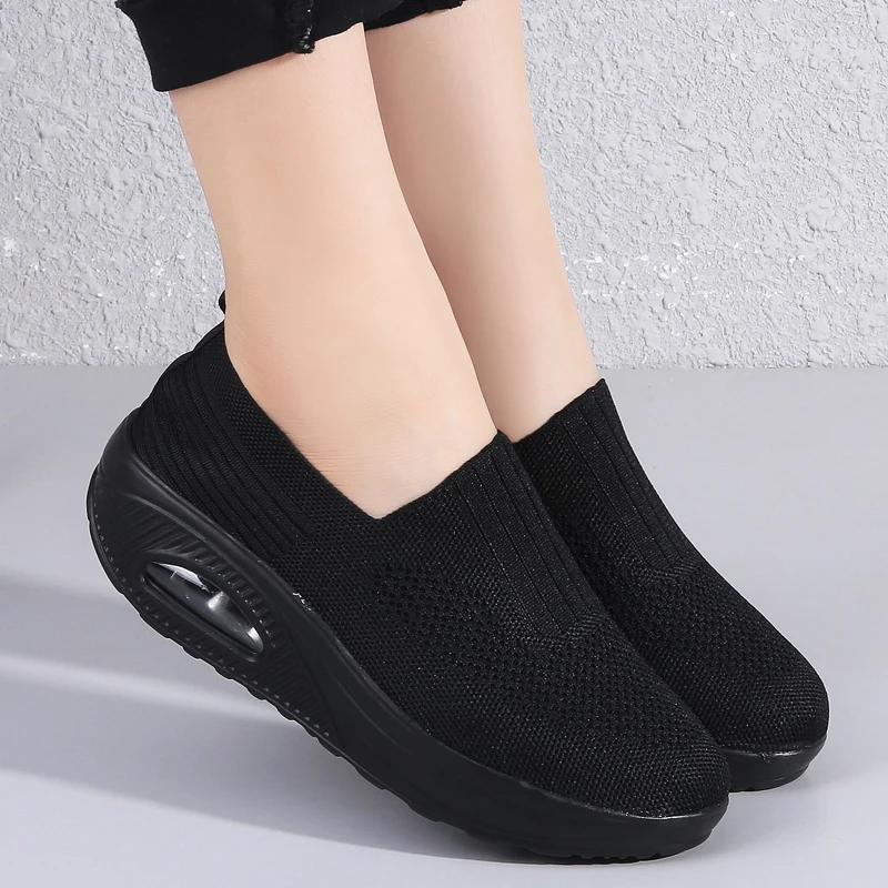 Women Sneakers, Vulcanized Breathable Platform Shoes for Walking, Running