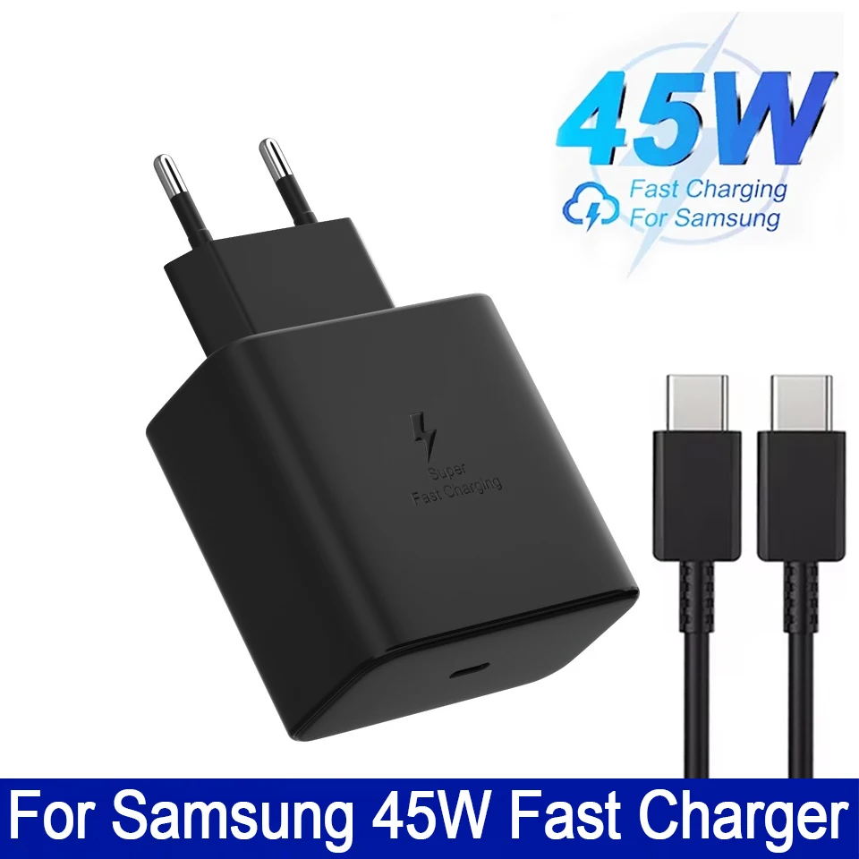 Samsung45wSuperFastChargerPDAdapterEUUSTypeCCargadorForGalaxyS26S25FES24UltraS23PlusA55A56M55TabS11S10-AliExpress202192403